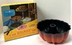 Vintage Nordic Ware Bundt Pan Cast Aluminum Teflon Tangerine 50338 W/ Box. Fixed Price $30.00.