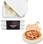 Stackable Pizza Dough Proofing Box Set With Stones & Wooden Peel. Fixed Price $141.99.