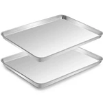 Baking Sheet Set Of 2 - Cekee Stainless Steel Cookie Pan, Size 1.... Fixed Price $19.01.