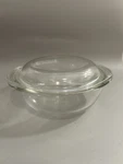 Vintage Pyrex #022 Clear Glass 1 Quart Casserole Bowl With Lid 682-C -usa. Fixed Price $15.78.