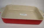 Stickers Creuset Seconds 32 Cm Large Rectangle Baking Dish New Carmine (red). Fixed Price $59.99.