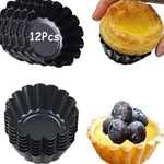 Richsc-pan Egg Tart Molds, 12 Pcs Non-stick Very Mini 3*0.9 Inch, Black. Fixed Price $21.39.
