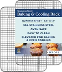 Oven-safe, Dishwasher-safe 100% Stainless Steel Cooling & Baking Rack Set Tigh. Fixed Price $44.99.