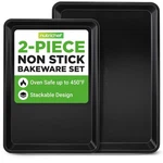 Nutrichef Baking Pan Set, Non-stick Cookie Sheets For Oven, 2-PIECE Pre.... Fixed Price $20.83.