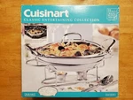 Cuisinart Classic Entertaining Stainless Steel Round Buffet Server 3QT 11" New. Fixed Price $29.66.