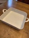 Pillivuyt Toulouse Porcelain Large Square 2.5 Qt Baker, 10.5"W X 10.5"L 2.25"H. Fixed Price $79.95.