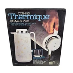 Corning Thermique 1-QT Pastel Bouquet Thermal Server W/ Coffee Brewing Cone Nib. Fixed Price $39.99.