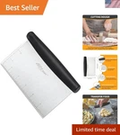 Ultimate Dough Cutter Tool - Stainless Steel Bench Scraper For Pastry & Pizza. Fixed Price $12.55.