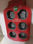 Wilton: 6 Cavity Holiday Mitten Snowmen Mini Cake Pan #2105-3513 New Non-stick. Fixed Price $15.00.