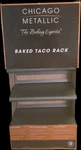 Chicago Metallic Non Stick Baked Taco Rack Pan Open Box 26410 Bakes Shells 8". Fixed Price $16.95.