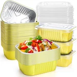 50 Pack Small Aluminum Pans With Lids, 1.5 Lb Heavy Duty Disposable Foil Cake Ba. Fixed Price $26.77.