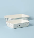 Lenox Blue Bay 2 Pc Rectangular Porcelain Baker Dish Set New. Fixed Price $84.49.