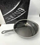 Staub Cast Iron Daily Pan 10 1/4"-GRAPHITE Gray. Fixed Price $125.00.