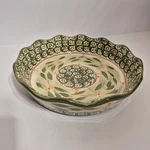 Temp-tations Old World Green Fluted Pie Plate Stoneware Baking Dish 1 Qt. Fixed Price $14.00.