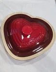 Le Creuset 2.5 Qt Red Ombre Heart Baking Dish With Lid. Fixed Price $71.50.