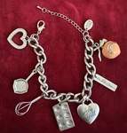 Paula Deen Charm Bracelet Muffin Tin Peach Whisk Pan Heart 8. Fixed Price $22.75.