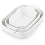 Malacasa Casserole Dishes For Oven, Ceramic Baking Set Of 3, White. Fixed Price $75.68.