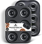 Donut Pan For Baking Upgraded Deepened Doughnut Tray 2 Pack 6 Cavity Mini Black. Fixed Price $21.90.
