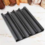 Baguette - French Bread Pans 17" X 13" 4 Loaf Nonstick Perforated Tray. Fixed Price $22.99.