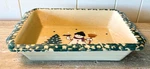 Country Snowman Stoneware Rectangle Baker Casserole Dish 13-3/4 Abc Distributing. Fixed Price $16.99.