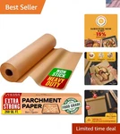 260 Sq.ft Unbleached Parchment Paper For Baking Roll With Cutter, Heavy Dut.... Fixed Price $34.10.