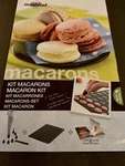 New Mastrad Macaron Kit Baking Sheet, Piping Bag, Nozzles, Recipe Booklet. Fixed Price $22.98.