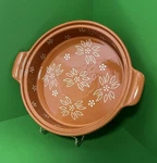 Terracotta Temptations Old World Baker Casserole Dish Handpaint Basketweave 1.5Q. Fixed Price $24.99.