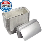 Juvale 50 Pack Aluminum Foil 2 Lb Disposable Loaf Pans Lids For Baking Bread. Fixed Price $53.46.