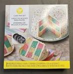 Wilton All-occasion Checkerboard Cake Pan Set Gray Steel 4-PIECE Round 9" New. Fixed Price $12.95.