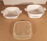 2 Vintage Corning Ware Casserole Pans P-41 Petite And P-43-B Lid Fits Both. Fixed Price $14.99.
