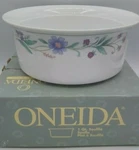 New W/ Box Oneida Ava Souffle Baking Dish Baker 1 Qt Round. Fixed Price $19.95.