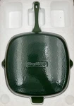 Berghoff Neo 11" Cast Iron Square Grill Griddle Pan, Rare Dark Green, Brand New!. Fixed Price $69.87.