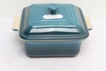 Le Creuset Stoneware Classic Square Baking Dish 23CM 3L With Lid Deep Teal. Fixed Price $117.00.