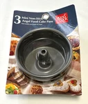 Good Cook 3 Metal Mini Non-stick Angel Food Cake Pans Dessert 4" New. Fixed Price $14.99.