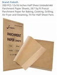 Fiekoth 400PCS Unbleached Parchment Paper Sheets, 12 X 16 Pre-cut Baking P.... Fixed Price $29.99.