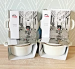 4 White Nib Staub Mini Ceramic Dutch Oven Cocotte Dishes. Fixed Price $42.00.