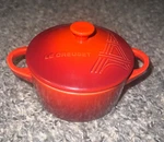 Creuset Mini Cocotte Cerise/red (eiffel Tower Collection). Fixed Price $24.00.