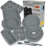 Aschef 9 1 Nonstick Silicone Baking Set - Ring Cake Pan, Cookie Sheet, Mol.... Fixed Price $38.19.