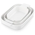Malacasa Casserole Dishes For Oven, Porcelain Baking Set Of 3, Durable.... Fixed Price $66.39.
