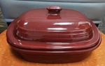 Pampered Chef 3.1 Qt Cranberry Dutch Oven Covered 3L Baker Stoneware + Lid 50102. Fixed Price $49.99.