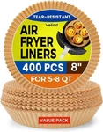 400PCS Air Fryer Paper Liners Disposable, Inch Max Xl 8" Round, Natural. Fixed Price $35.86.
