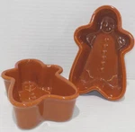 S/2 Chantal Stoneware Holiday Gingerbread Man 1 Cup Brown Baking Serving Dish. Fixed Price $20.70.