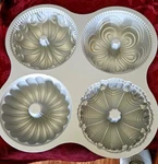 Nordic Ware Bundt Quartet Cake Pan 4 Mini Designs 9 Cups Usa Vgc. Fixed Price $22.95.