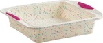 05118556 - Trudeau Structure Silicone Square Cake Pan X 8", Confetti. Fixed Price $33.48.
