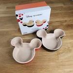 Le Creuset Disney Mickey Mouse Ramekins Of 2 Red Black Stoneware Box. Fixed Price $49.99.
