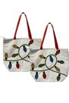 Temp-tations 2-PACK Set Seasonal 15" X 18" Bead Tote Bags. Fixed Price $29.99.