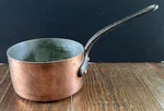 Vintage Matfer Bourgeat Copper Saucepan Pot Cast Iron Handle Made France 5.5". Fixed Price $149.87.