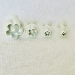 4 Pcs Pme- Rounded Flower Blossom/cookie Cutter Set/plunger/cake Decor/fondant. Fixed Price $7.95.