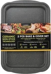 Casaware Ceramic Coated Non-stick 2PC Bake & Cover Set Silver Granite. Fixed Price $74.45.
