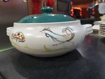 Denby Pottery Four-pint 'rooster Flair' Lidded Casserole Dish. Fixed Price $48.00.